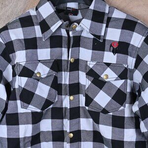 RIDERACT® Men Small Shirt Black And White Checked Shirt Riding Shirt